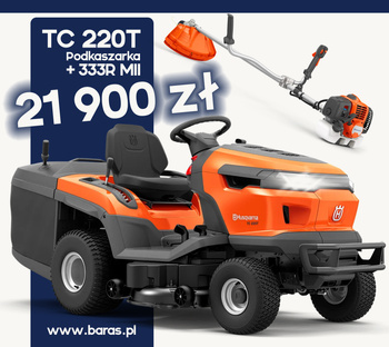 Traktorek Husqvarna TC220T + podkaszarka 333R Mark II